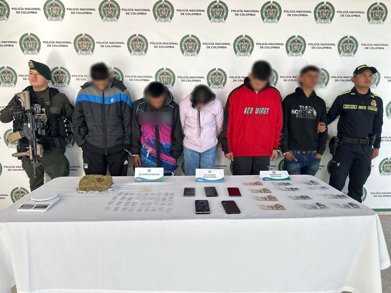 Capturan a seis presuntos miembros de ‘Los Nativos’, red de microtráfico en Sibaté