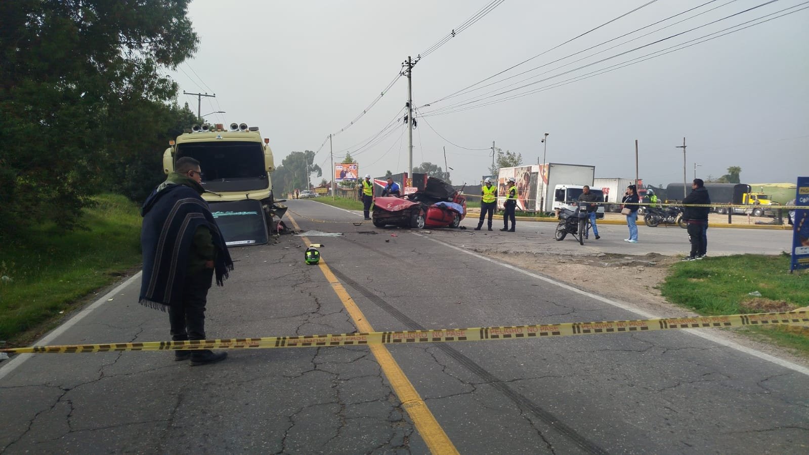 Imagenes explicitas del accidente en la vía Sibate – Pablo Neruda